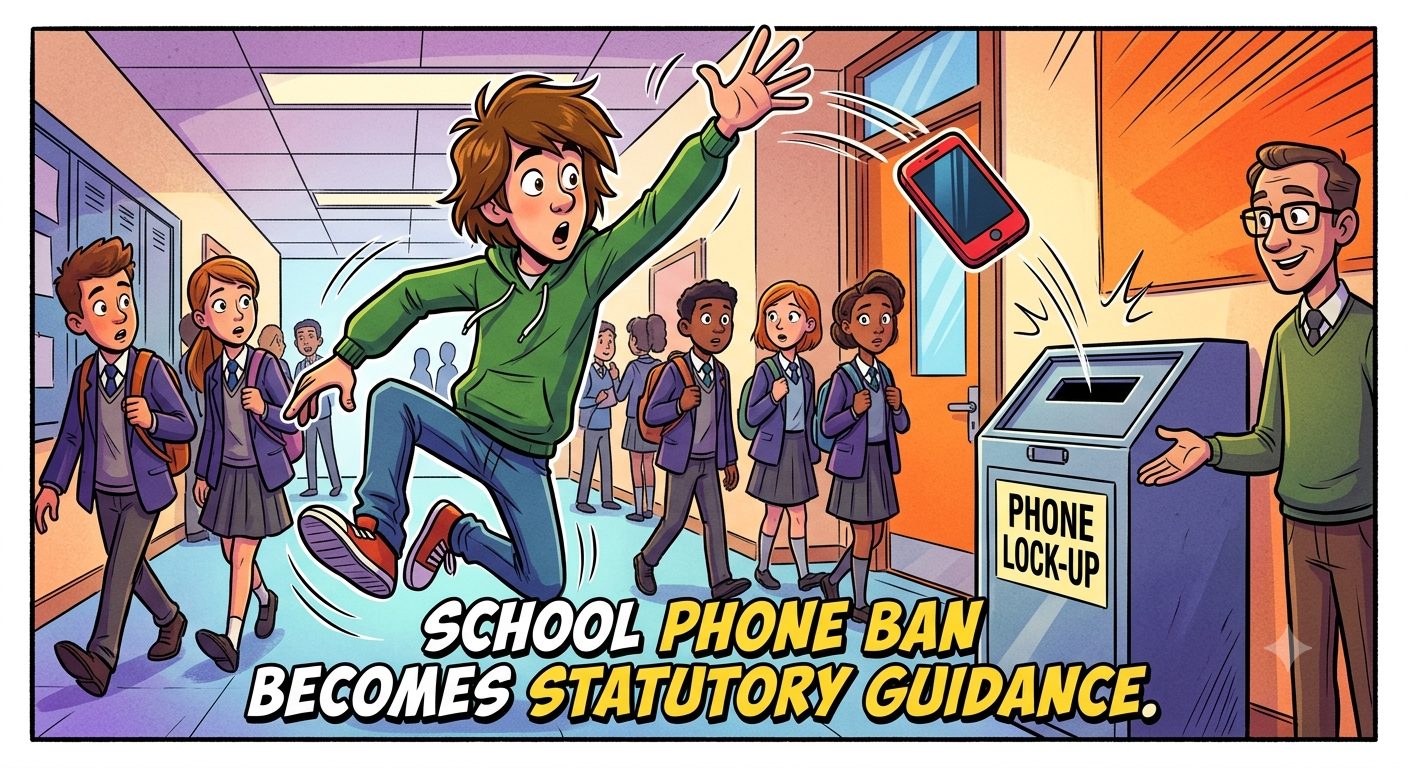 School phone ban becomes statutory guidance