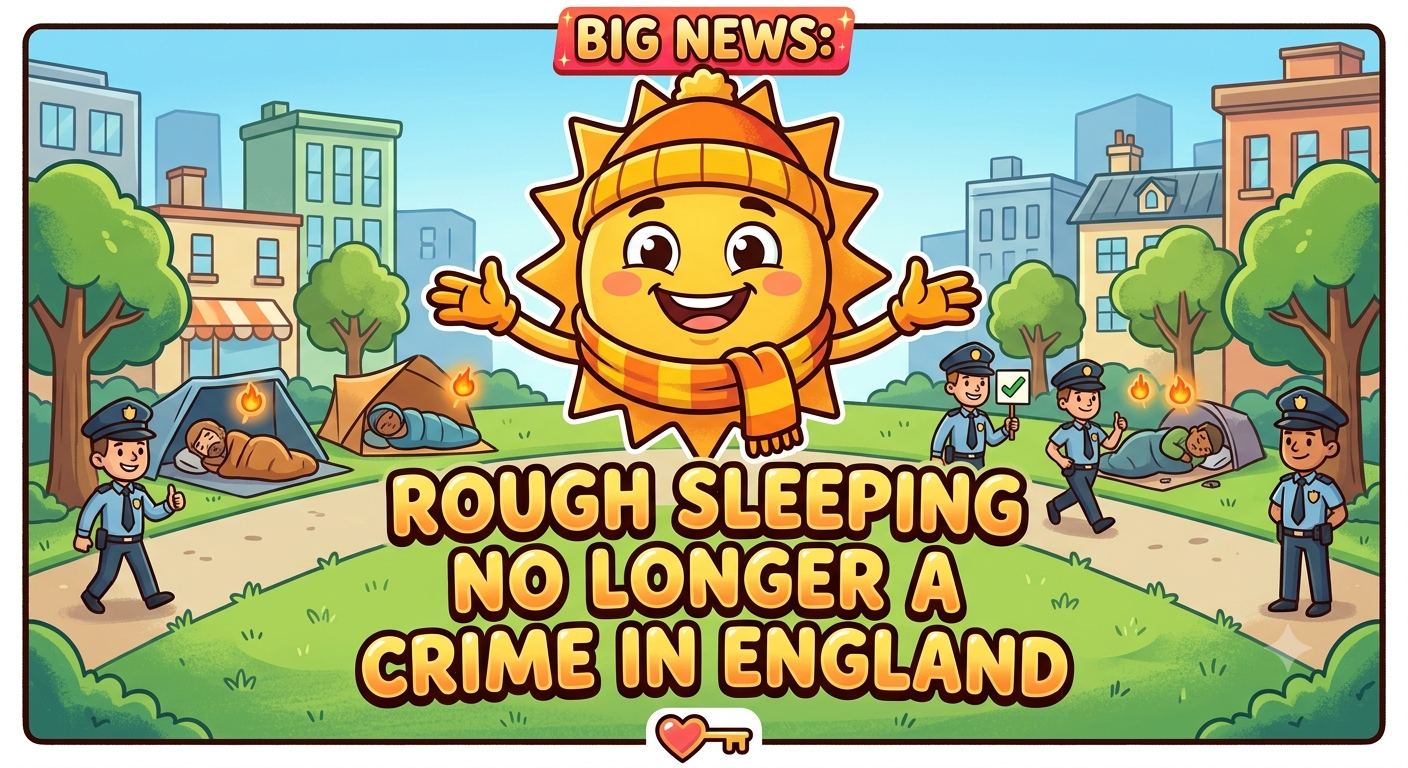 Rough sleeping no longer a crime in England